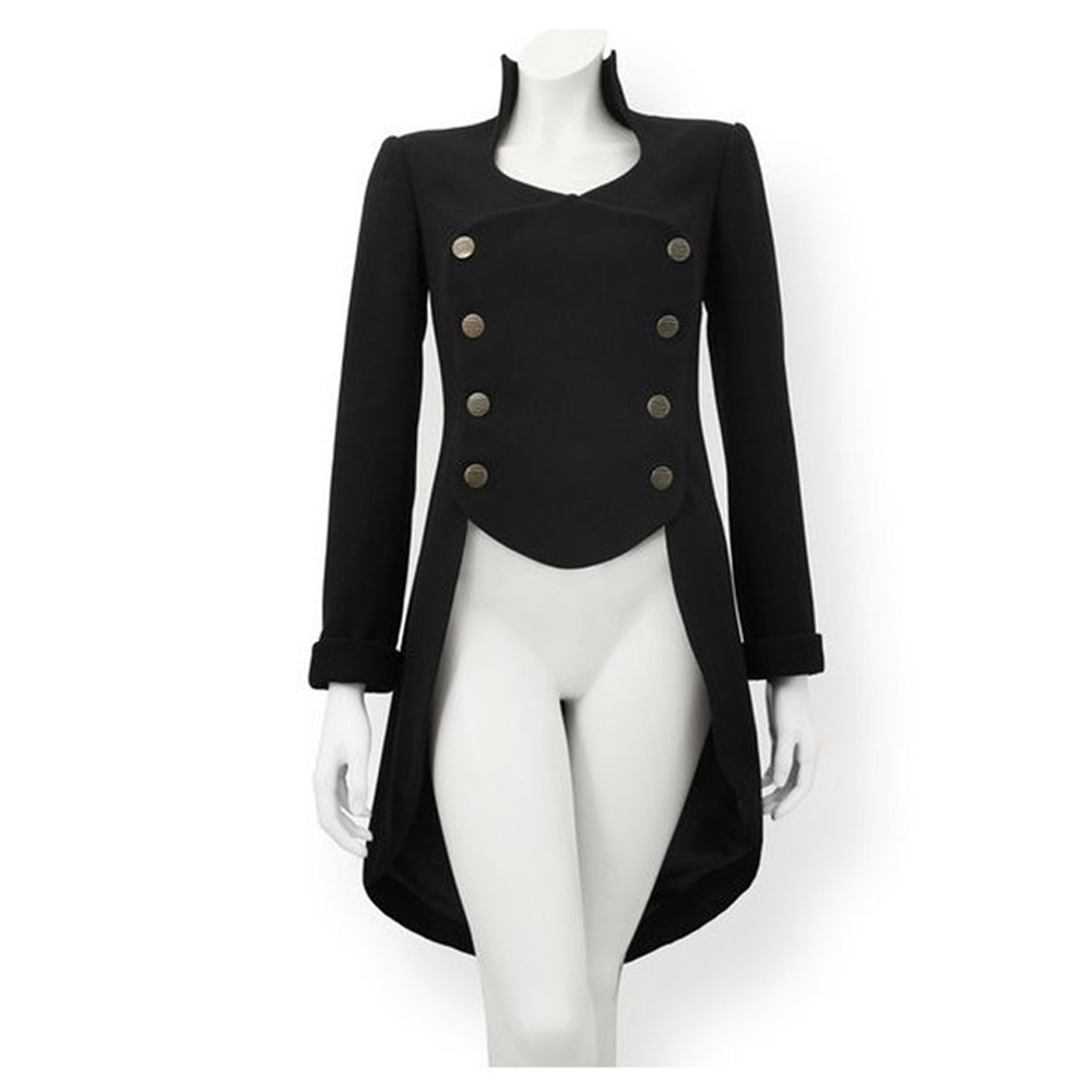 Women Gothic Coat Victorian Tailcoat Steampunk Tailcoat Halloween Jacket 1356